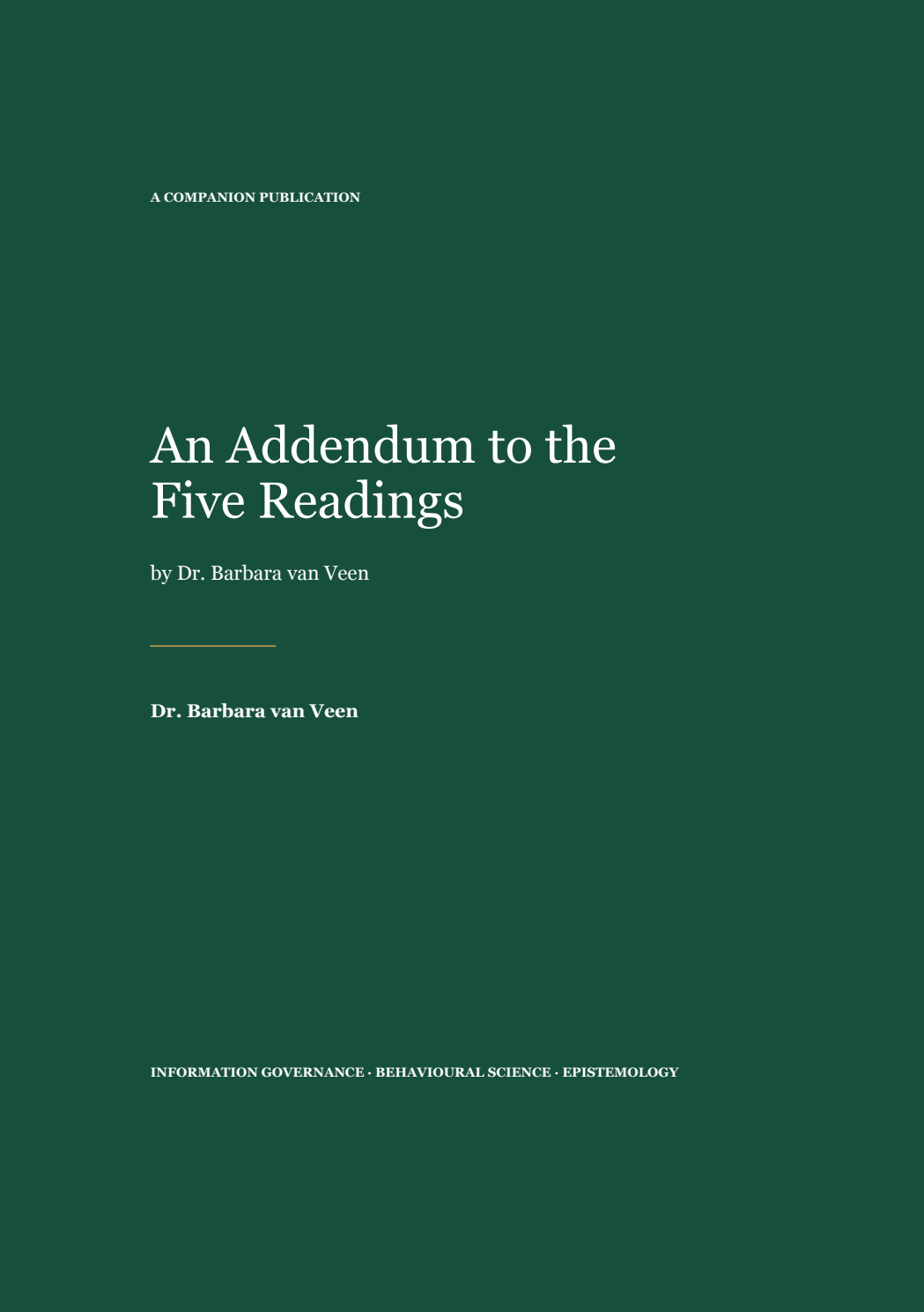 Cover of An Addendum to the Five Readings